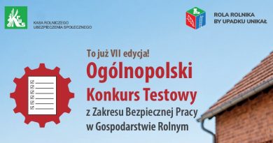 VII edycja Konkursu Testowego „Rola rolnika, by upadku unikał”